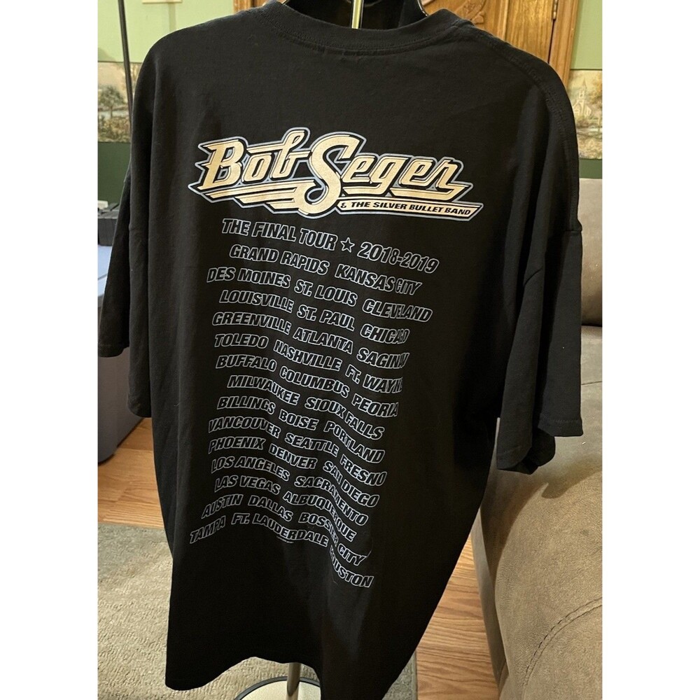 Roll Me Away Concert Tour Bob Seger T-Shirt Black Men Woman 2XL - Picture 5 of 7